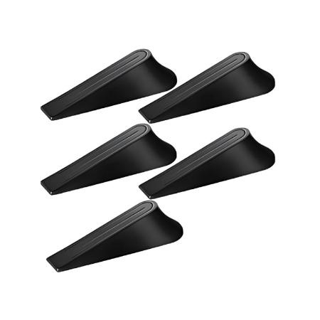 5 Back Door Stoppers Safety Wedge Rubber Security Non-Slip Door Jammer, Indoor Anti-Skid Durable Door Stop for Floor Ideal for Homes, Offices and Work Shops