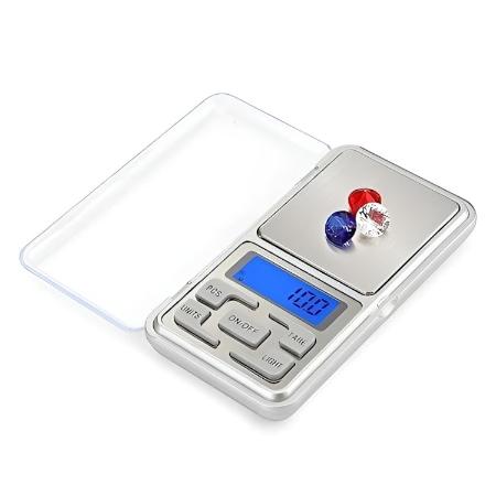 Portable Digital Weighing Scale 0.01g x 200g Cooking Salter Pocket Kitchen Small Scales For Gold Jewellery Coin Collectibles Food Herbs and Coffee Back-Lit LCD Display Mini Kichen Accessories