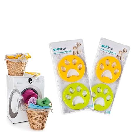 pack of 2 Pet Hair Remover for Laundry, Reusable Hair Catcher for Washing Machine Lint Remover - Pet Fur Catcher from Laundry, Hair Remover for Laundry Bedding Clothes