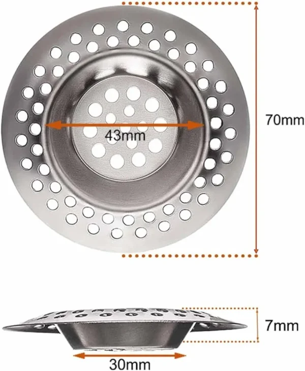2 Pack Stainless Steel Sink Strainer Plug - Image 3