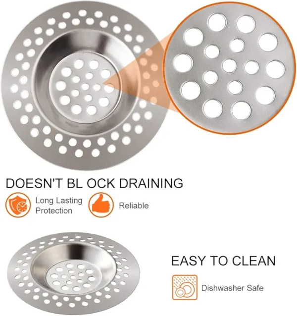 2 Pack Stainless Steel Sink Strainer Plug - Image 2