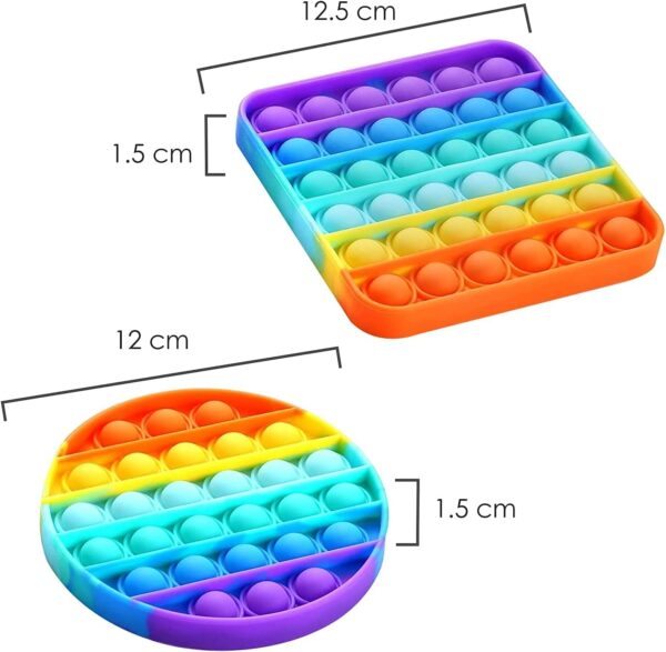 Rainbow Pop It Fidget Toy – Stress Relief & Fun - Image 4