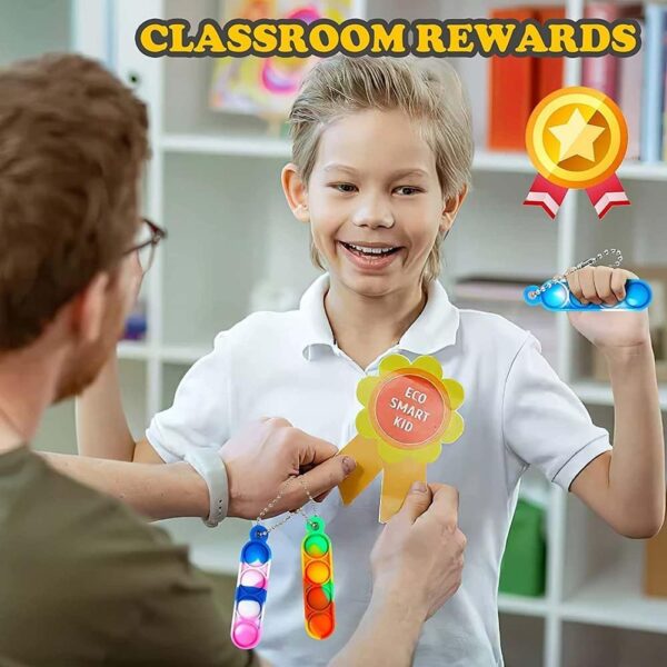 Fidget Pop Keyrings – Stress & Anxiety Relief (24 Pcs) - Image 7