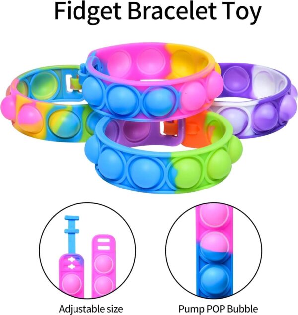 Fidget Pop Bracelets – Stress & Anxiety Relief (12 Pcs) - Image 2