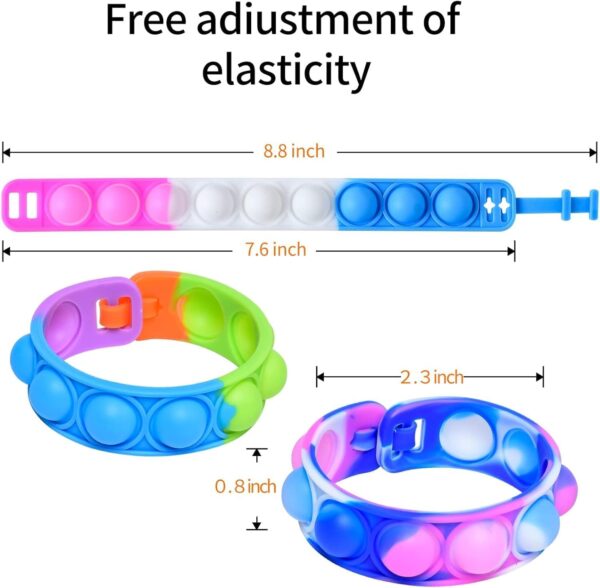Fidget Pop Bracelets – Stress & Anxiety Relief (12 Pcs) - Image 3