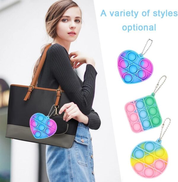 24 Pcs Mini Push Pop Keyring – Stress & Anxiety Relief Toy - Image 6