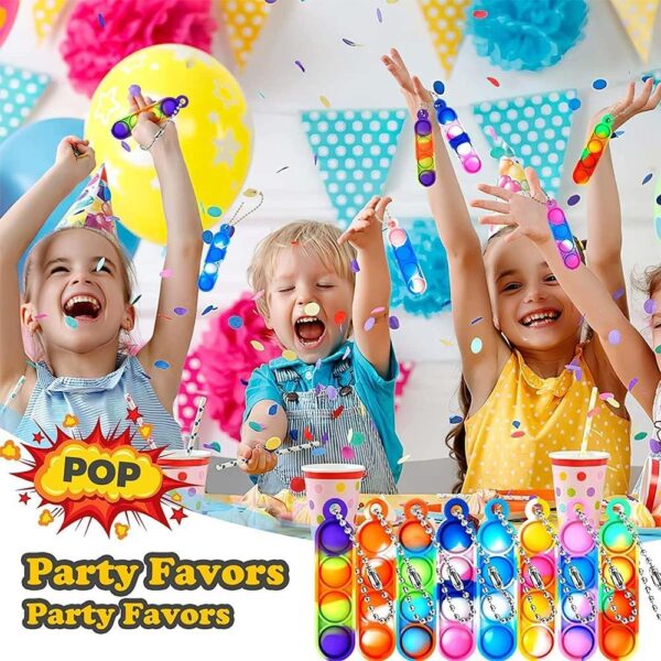 Fidget Pop Keyrings – Stress & Anxiety Relief (24 Pcs) - Image 9