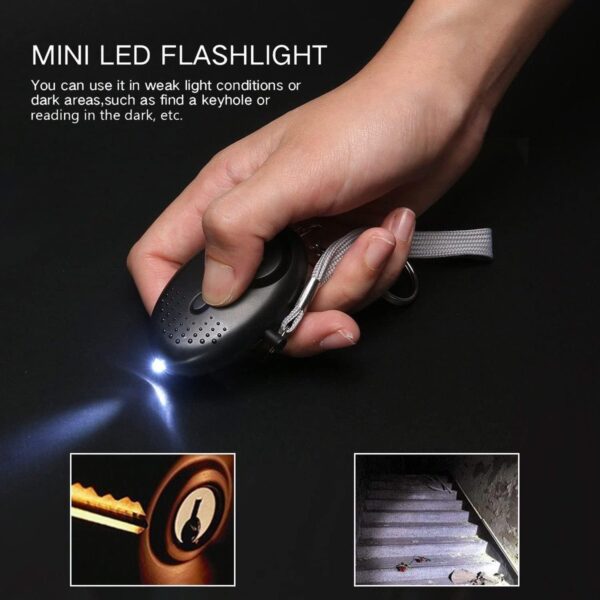 Personal Safety Alarms – 3 Pack, 140DB with LED Light & Keychain - Image 9