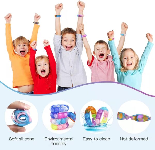 Fidget Pop Bracelets – Stress & Anxiety Relief (12 Pcs) - Image 8