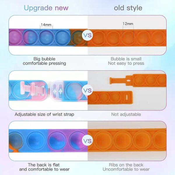 Fidget Pop Bracelets – Stress & Anxiety Relief (12 Pcs) - Image 9