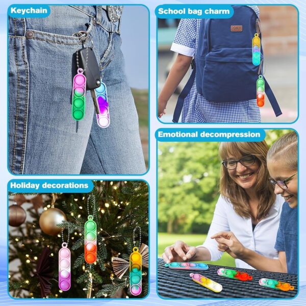 Fidget Pop Keyrings – Stress & Anxiety Relief (24 Pcs) - Image 6