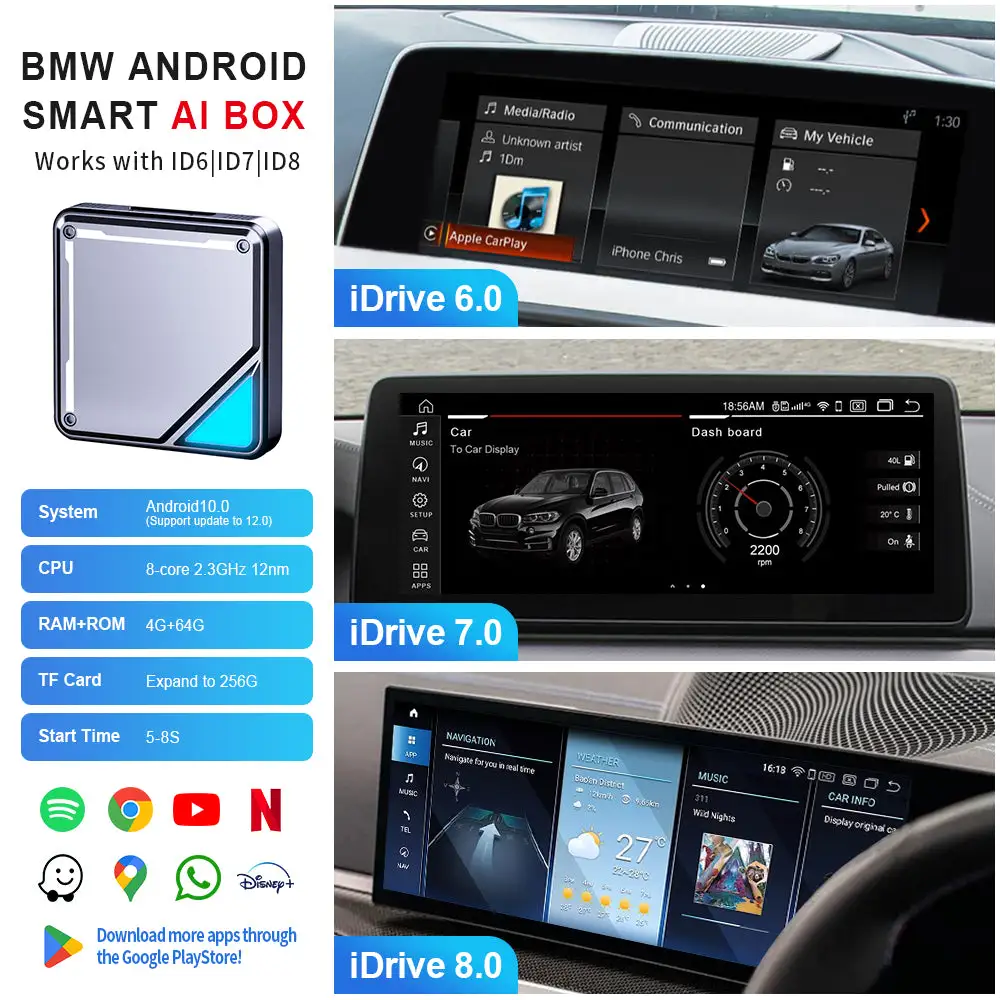 JCCS-BM2 CarPlay Box – BMW ID6–ID8.5, YouTube & Netflix Support - Image 2